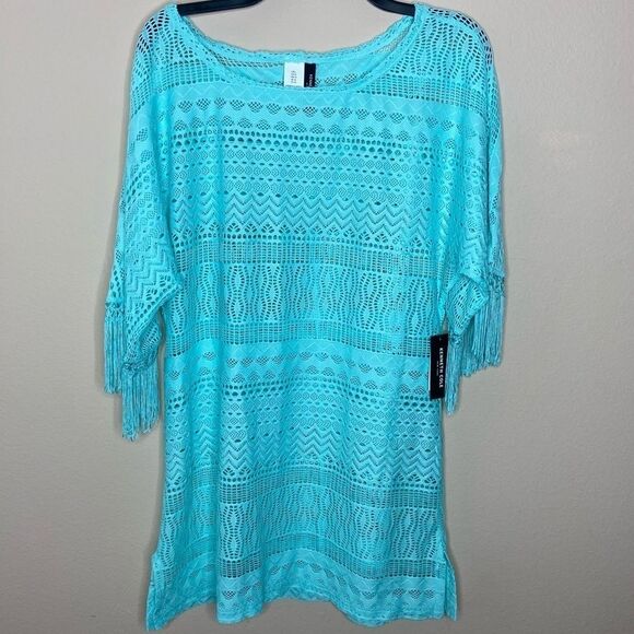 Kenneth Cole Tough Luxe Boat Neck Tunic Cover-up - Picture 2 of 9